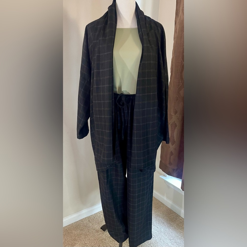 Eskandar Vintage Designer 100% Cashmere 2pc Shawl Collar Jacket & Pant Set